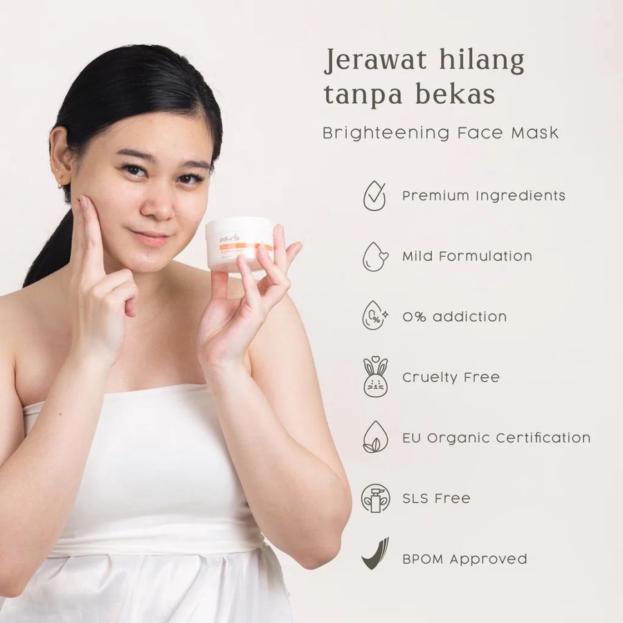 Polynia Orange Brightening Masker Wajah 100ml