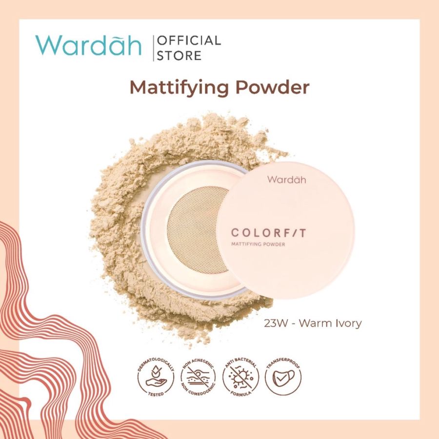 Wardah Colorfit HD Blurify 23W Warm Ivory Loose Powder 15gram