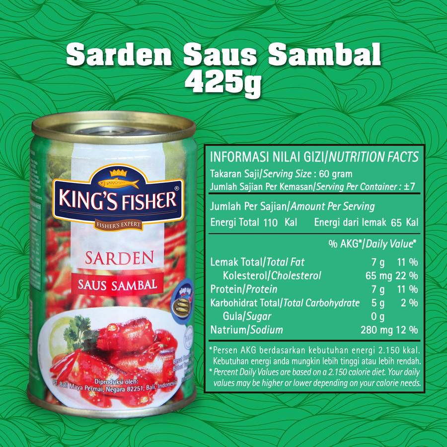 King's Fisher Sardines in Chilli Sauce 155gram