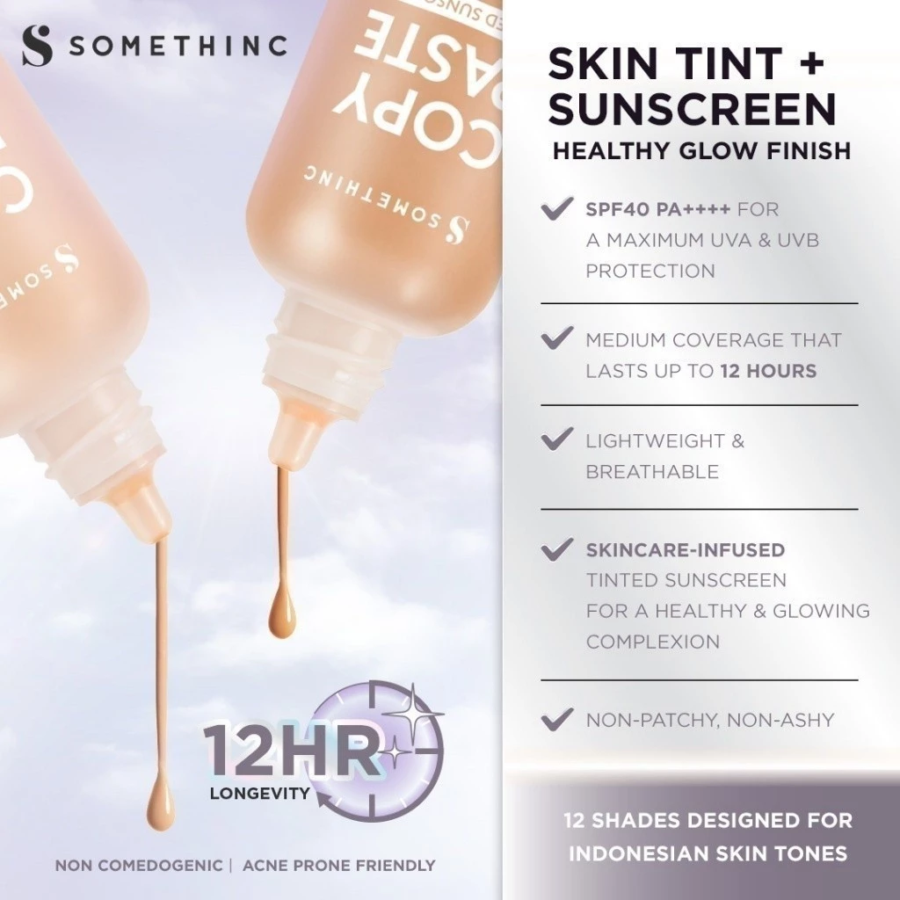 Somethinc Copy Paste Tinted Sunscreen Spf 40 Pa++++ - N02 Charlotte 50ml
