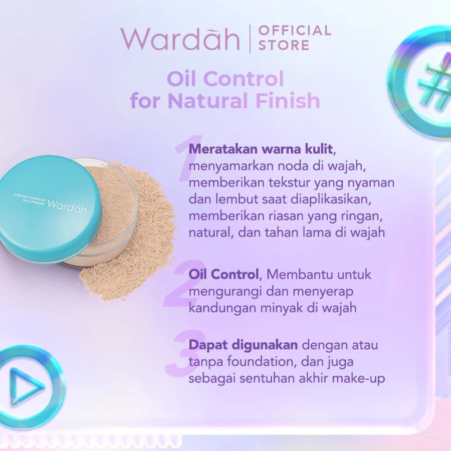 Wardah Everyday Luminous 01 Light Beige Loose Powder 30gram