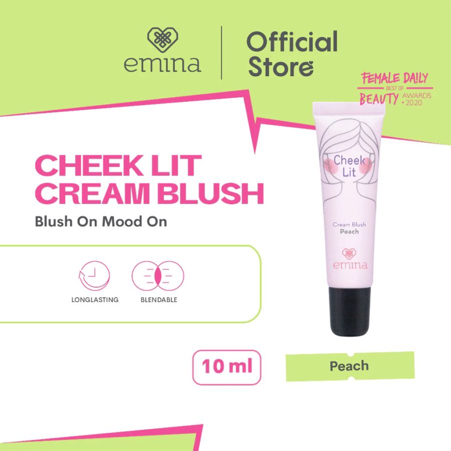 Emina Cheek Lit Peach Cream Blush 10ml