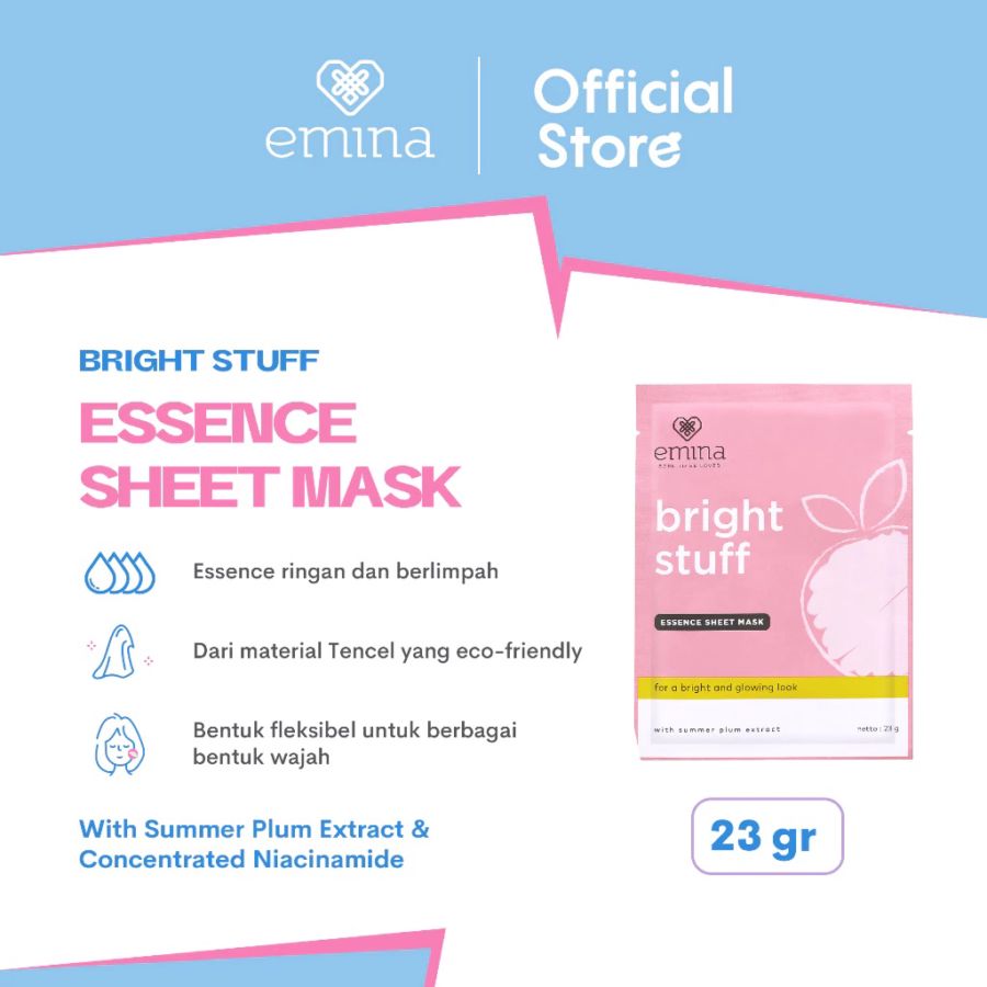 Emina Bright Stuff Essence Sheet Mask 23gram