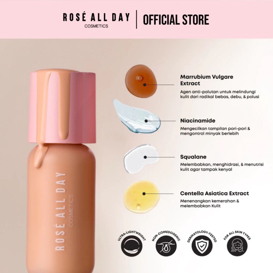 Rose All Day The Realest Lightweight Skin Tint Warm Beige 30gram