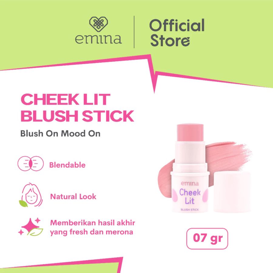 Emina Cheek Lit Peach Blush Stick 7gram