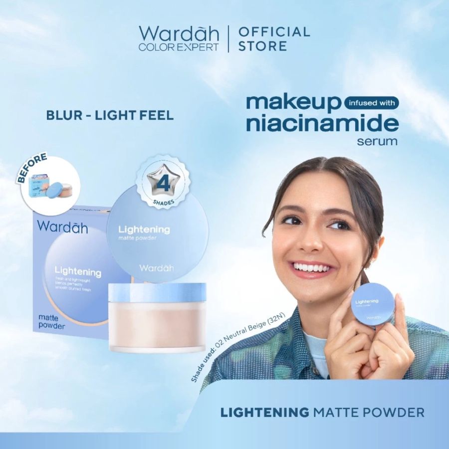 Wardah Lightening Matte 03 Warm Ivory 23W Loose Powder 20gram
