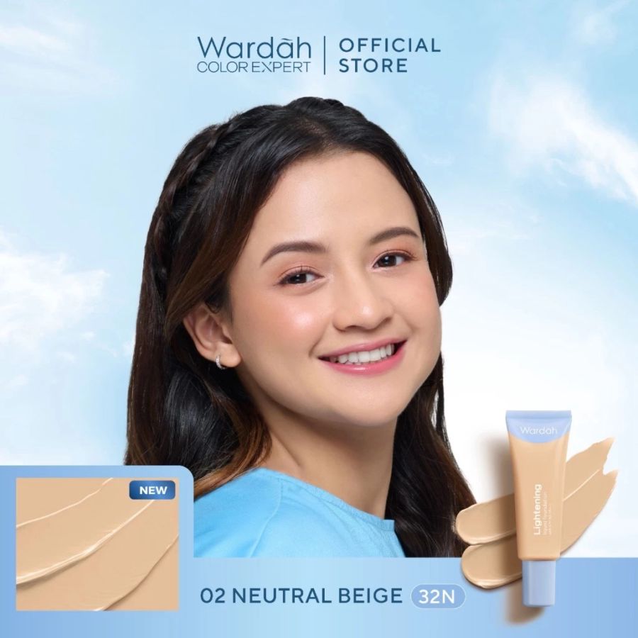 Wardah Lightening 02 Neutral Beige Liquid Foundation 25ml