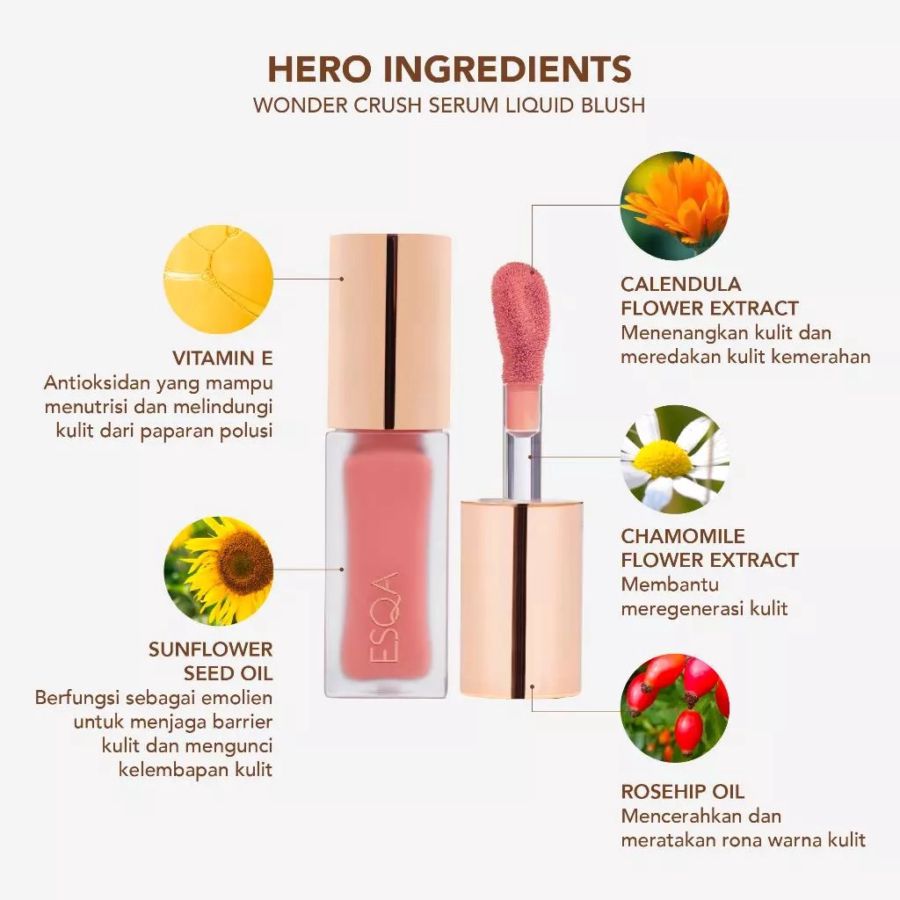 Esqa Wonder Crush Serum Liquid Blush Cheeky Wink 1pcs