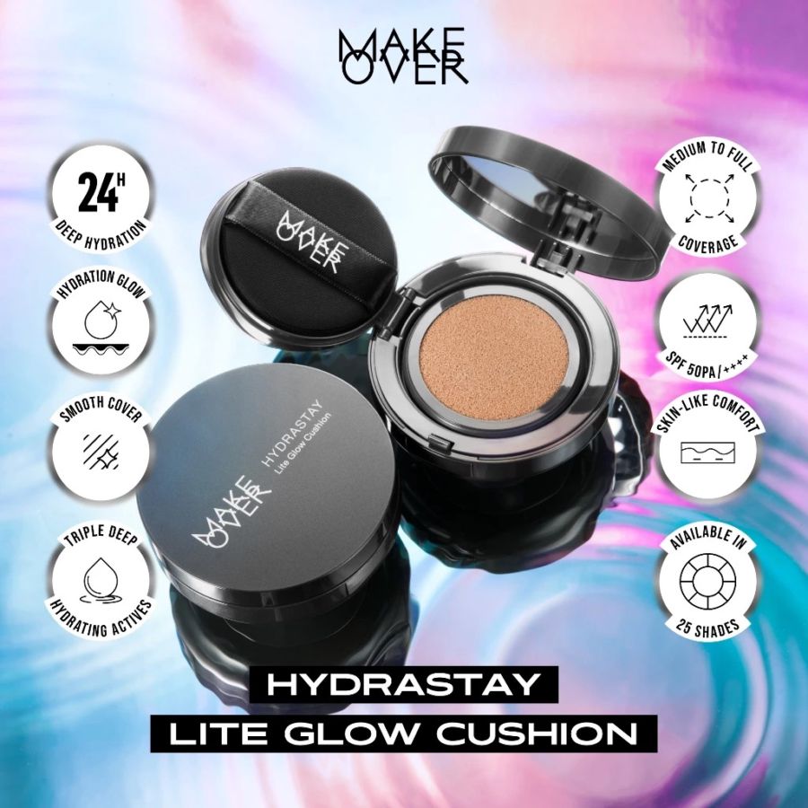 MAKE OVER Hydrastay Lite Glow W33 Honey Beige Cushion 15gram