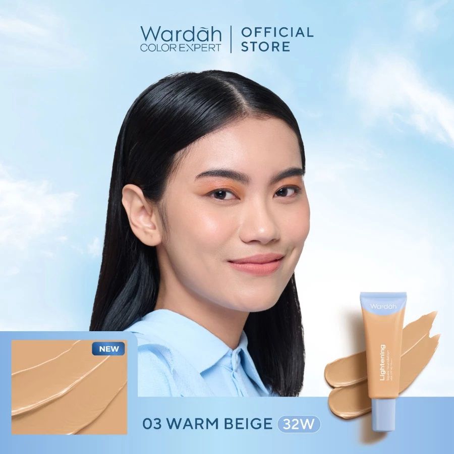 Wardah Lightening 03 Warm Beige Liquid Foundation 25ml