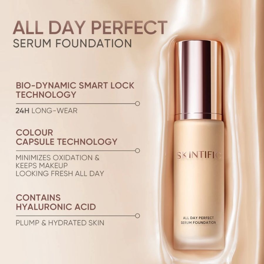 Skintific All Day Perfect Serum Foundation 05 Sand 1pcs