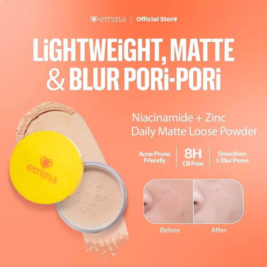 Emina Daily Matte Loose Powder 02 Natural Beige Box 20gram
