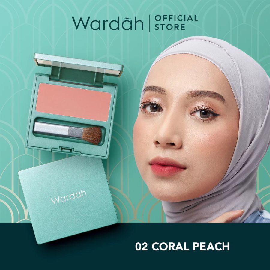 Wardah Exclusive 02 Coral Peach Blush On 6gram