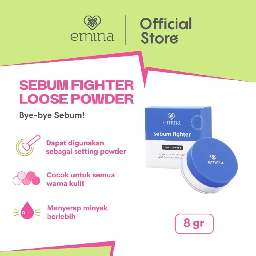Emina Sebum Fighter Loose Powder Box 8gram