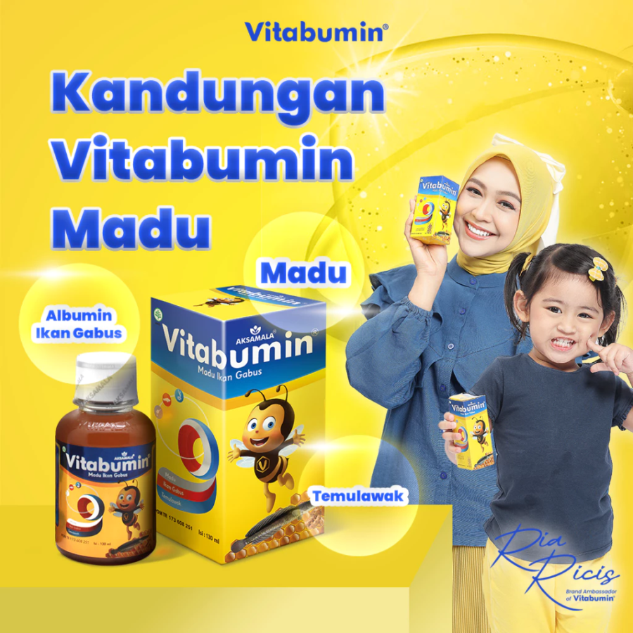 Vitabumin Madu & Ikan Gabus Suplemen Nafsu Makan Anak 130ml