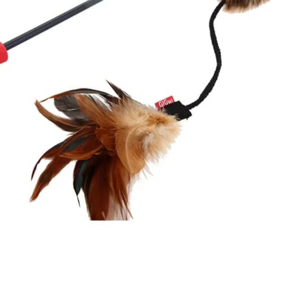GiGwi Fishing Feather Teaser Stick Mainan Kucing 1pcs