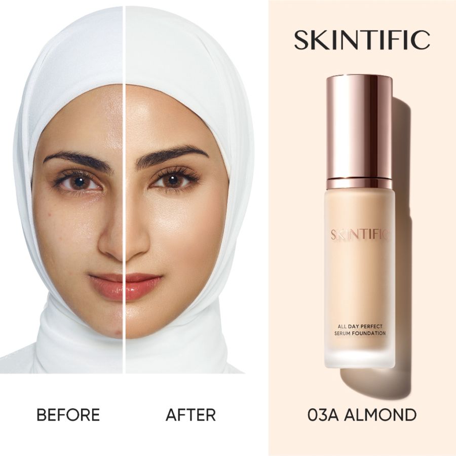 Skintific All Day Perfect 03A Almond Serum Foundation 25ml
