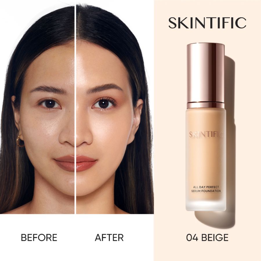Skintific All Day Perfect 04 Beige Serum Foundation 25ml