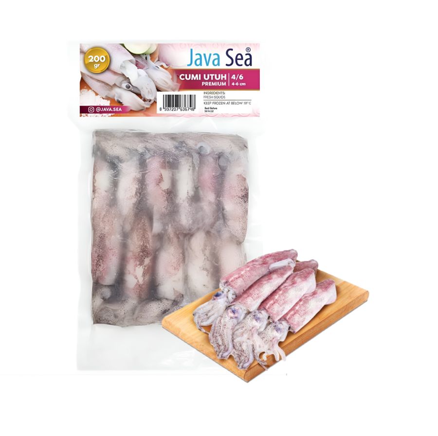 Cumi Utuh 4-6 cm Java Sea 200gram