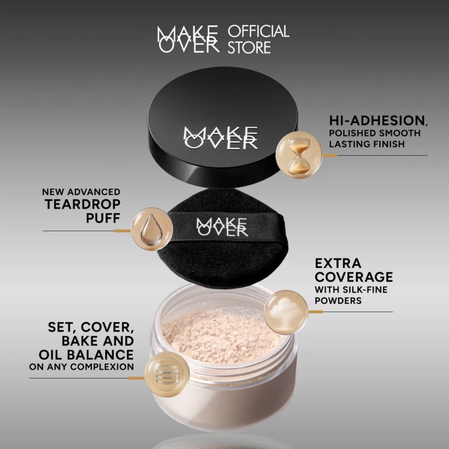 MAKE OVER Silky Smooth 01 Porcelain Translucent Powder 1pcs
