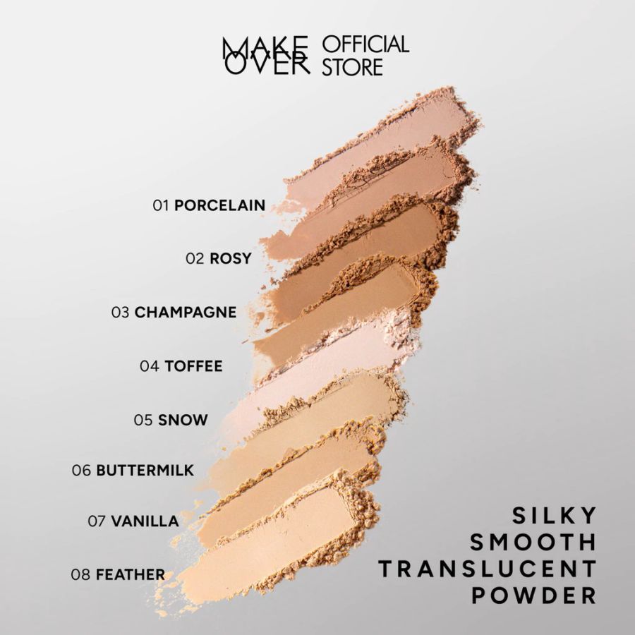 MAKE OVER Silky Smooth 01 Porcelain Translucent Powder 1pcs
