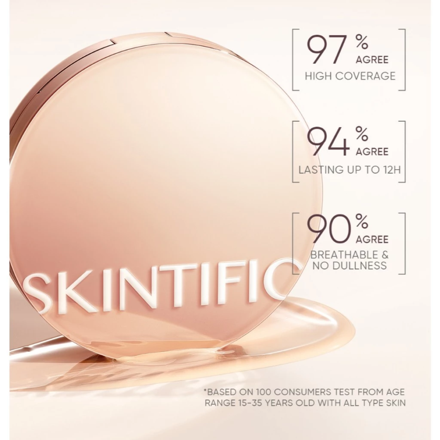 Skintific Cover All Perfect 03A Almond SPF 35 PA+ Cushion 11gram