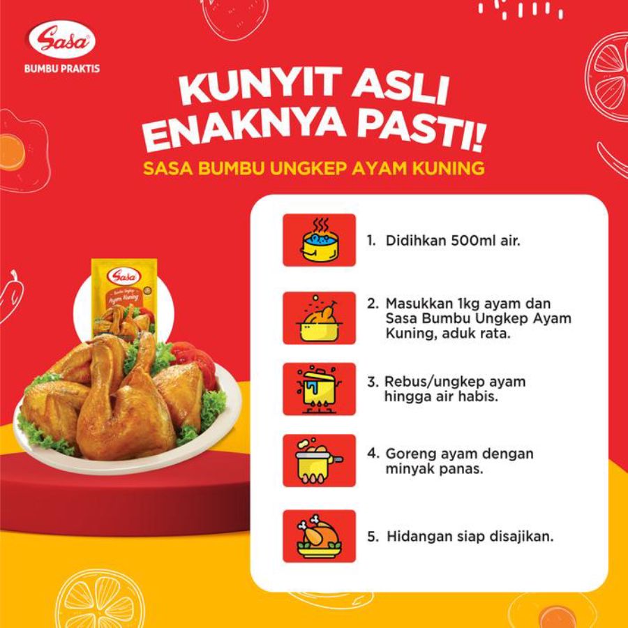 Sasa Bumbu Ungkep Ayam Kuning 25gram