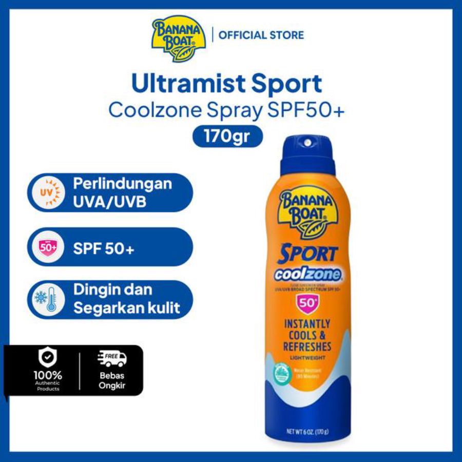 Banana Boat Sport Coolzone SPF 50+ Sunscreen Spray 170gram