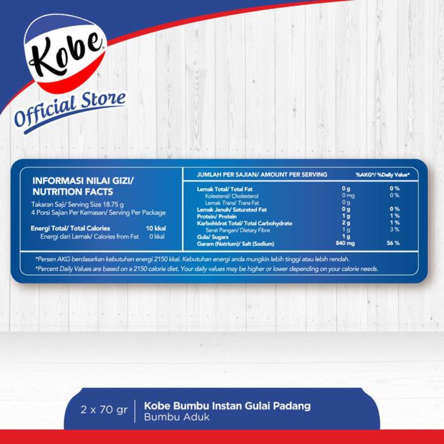 Kobe Selera Bumbu Gulai Padang 70gram