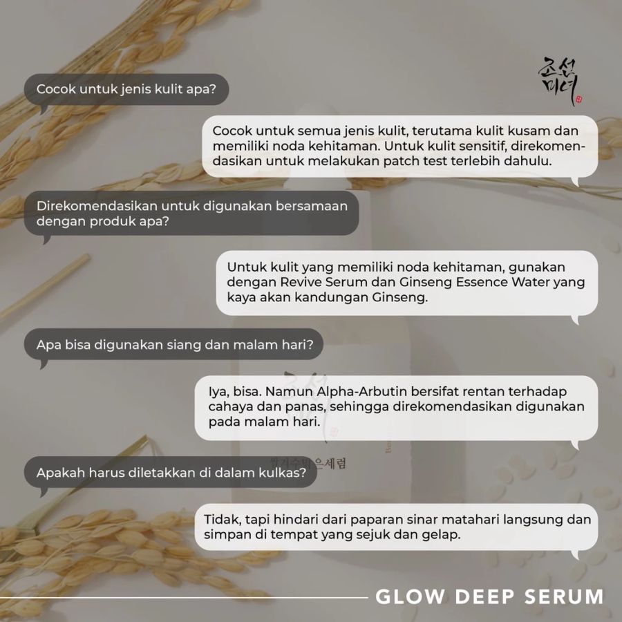 Beauty of Joseon Glow Deep Rice & Alpha Arbutin Serum Wajah 30ml
