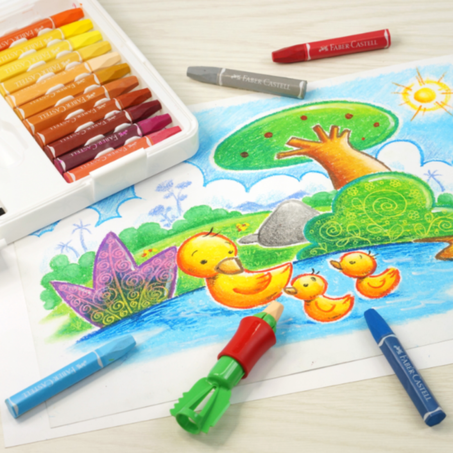 Faber Castell Crayon Hexagonal Oil Pastel 24 Set 1pack