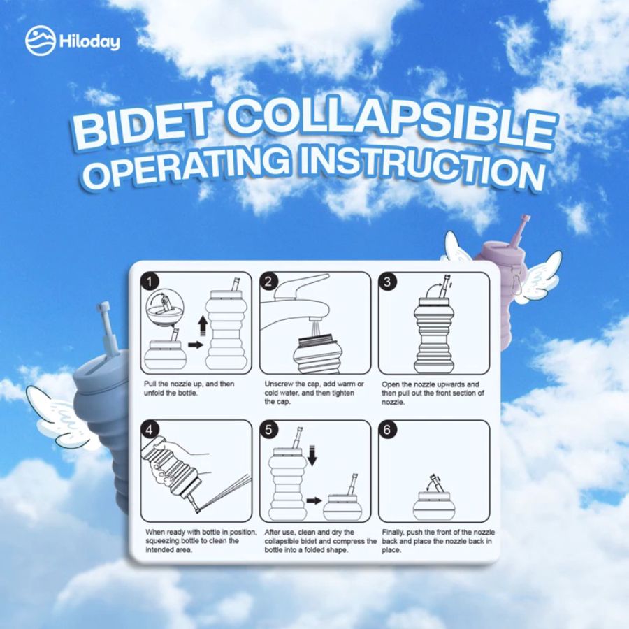 Hiloday Collapsible Travel Bidet 1pcs