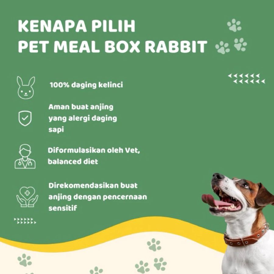 Pet Meal Box Rabbit Cooked Wet Dog Food 500gram