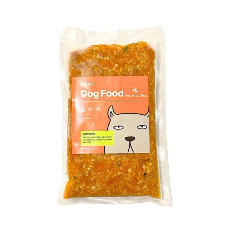 Pet Meal Box Rabbit Cooked Wet Dog Food 500gram