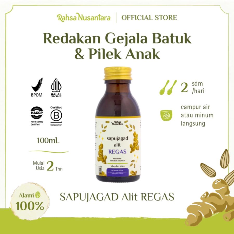 Rahsa Nusantara Sapujagad Alit REGAS Obat Herbal Batuk & Pilek Anak 100ml