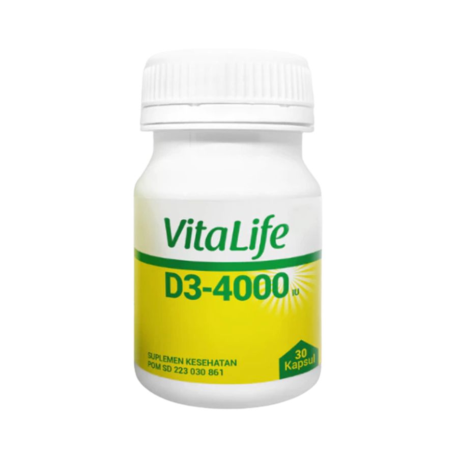 Vitalife Vitamin D3 4000 IU Suplemen Kesehatan 30kapsul