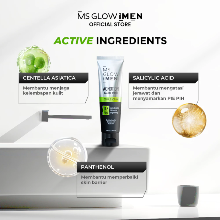 MS Glow For Men Acnotion Facial Wash 100ml