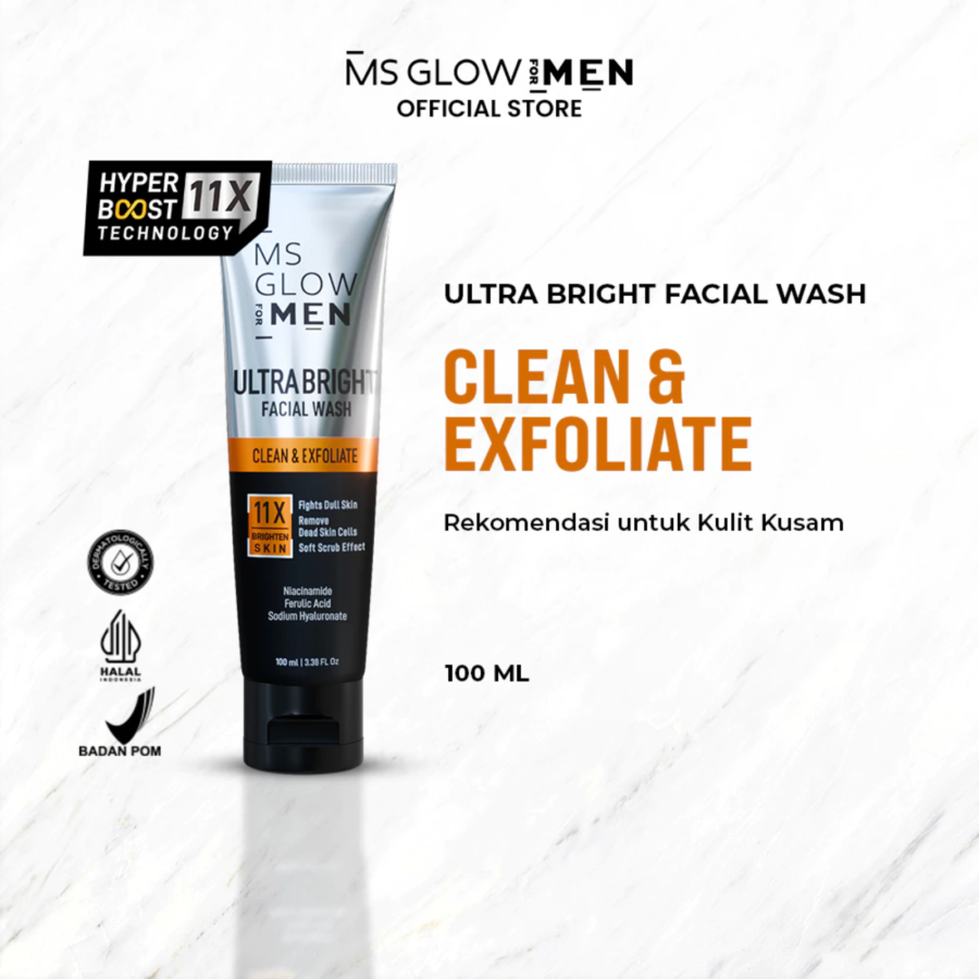 MS Glow For Men Ultra Bright Facial Wash 100ml