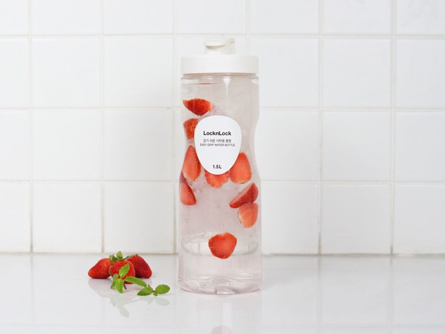 LocknLock Easy Grip Water Bottle Putih 1500 ml 1pcs