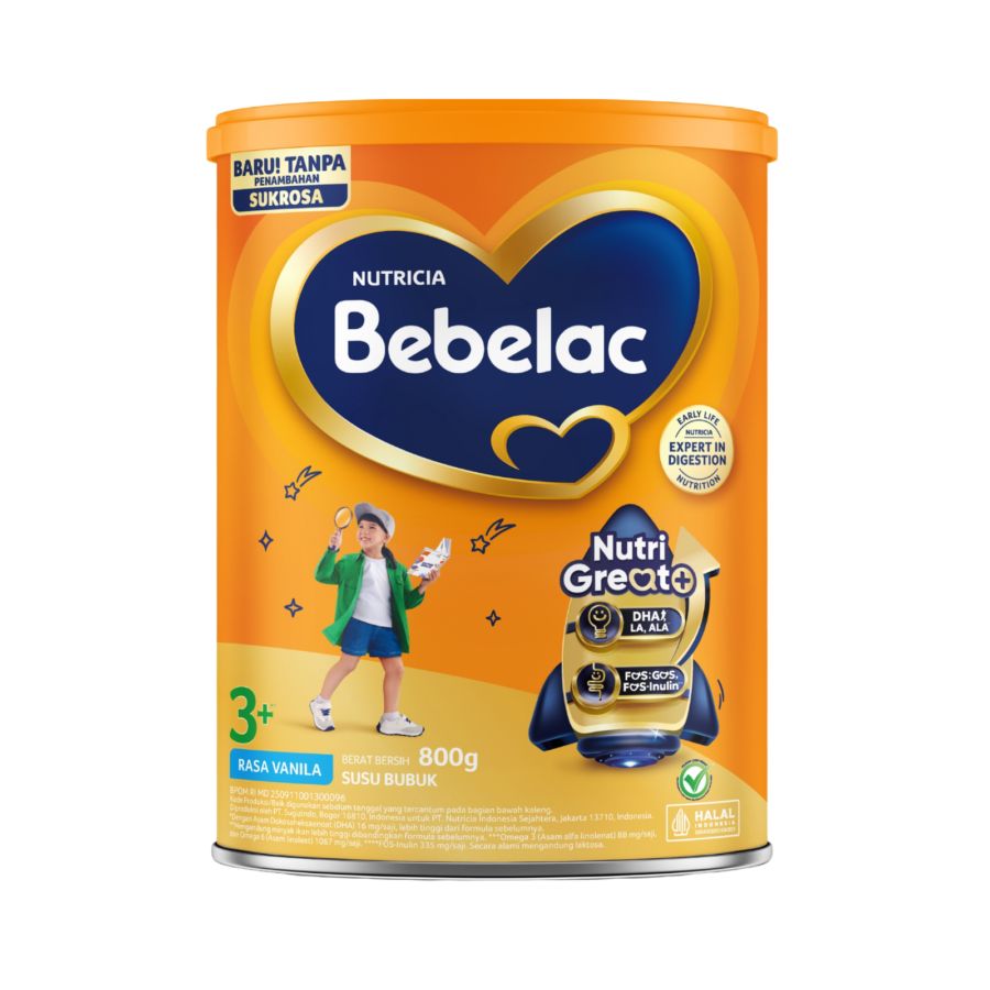 Bebelac 3+ Vanilla Great+ Susu Pertumbuhan 800gram