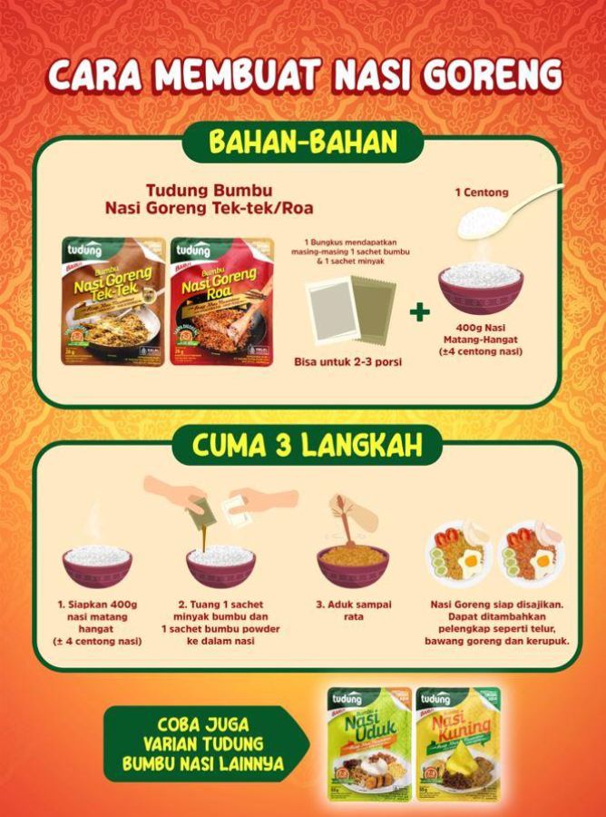 Tudung Bumbu Nasi Goreng Tektek 28gram