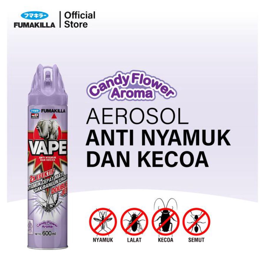 Vape Aerosol Candy Flower Pembasmi Serangga 600ml