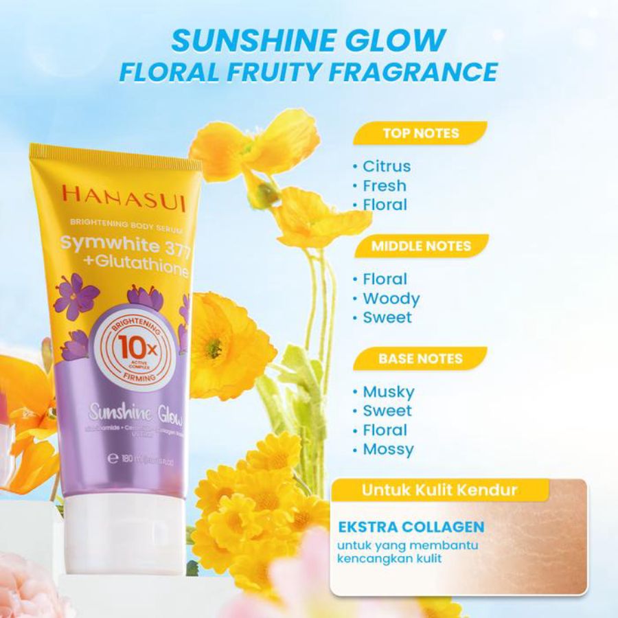 Hanasui Brightening Body Serum - Sunshine Glow 180ml