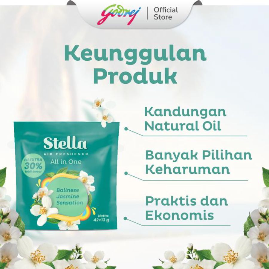 Stella All in One Balinese Jasmine Pengharum Ruangan 42gram