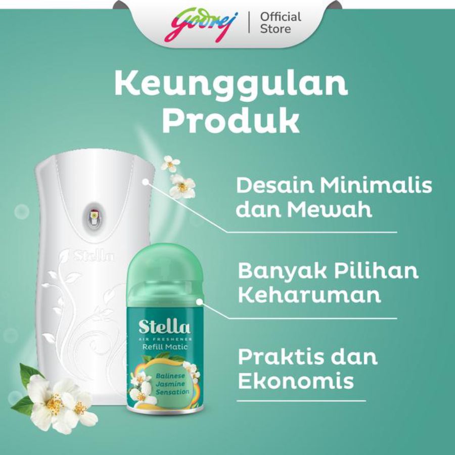 Stella Matic Balinese Jasmine Device + Refill Pengharum Ruangan 1pack