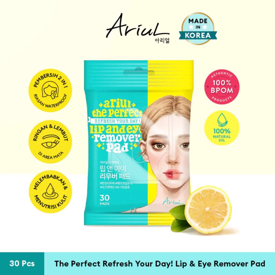 Ariul The Perfect Refresh Your Day! Lip and Eye Remover Pad 30sheets
