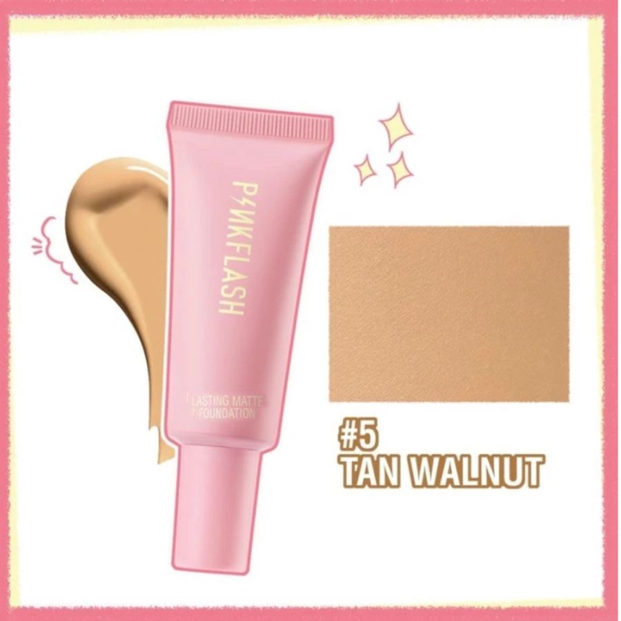 Pinkflash Lasting Matte Foundation 5 Tan Walnut 1pcs