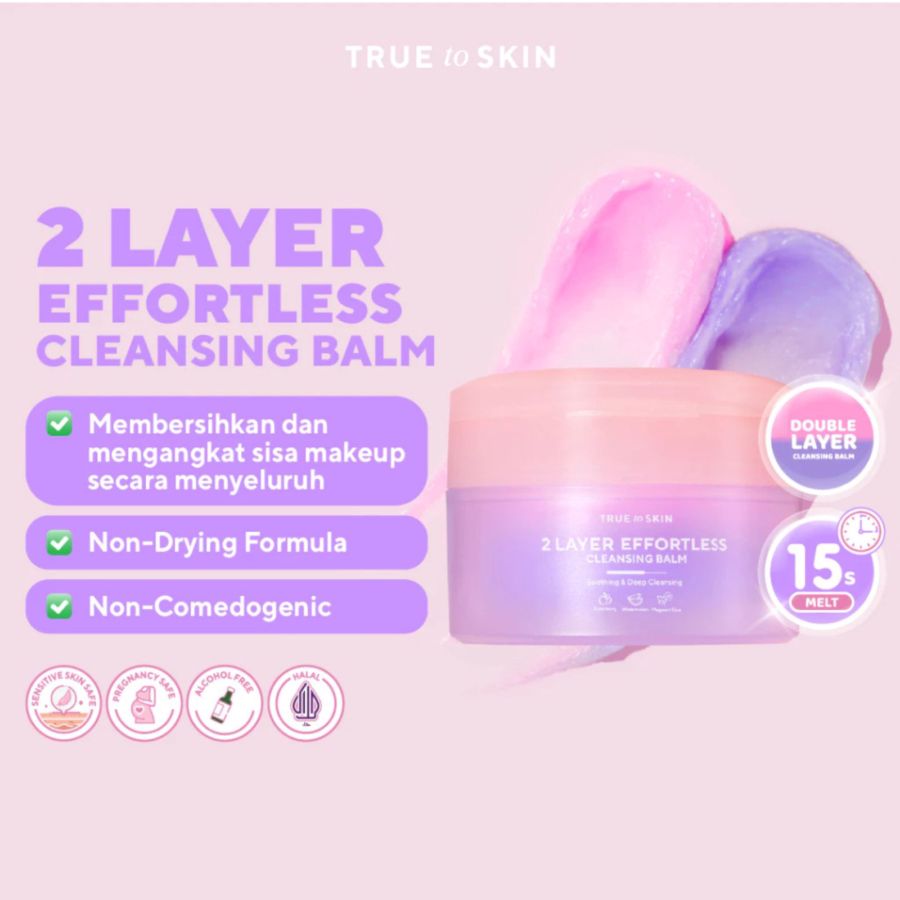 True To Skin 2 Layer Effortless Cleansing Balm 50gram