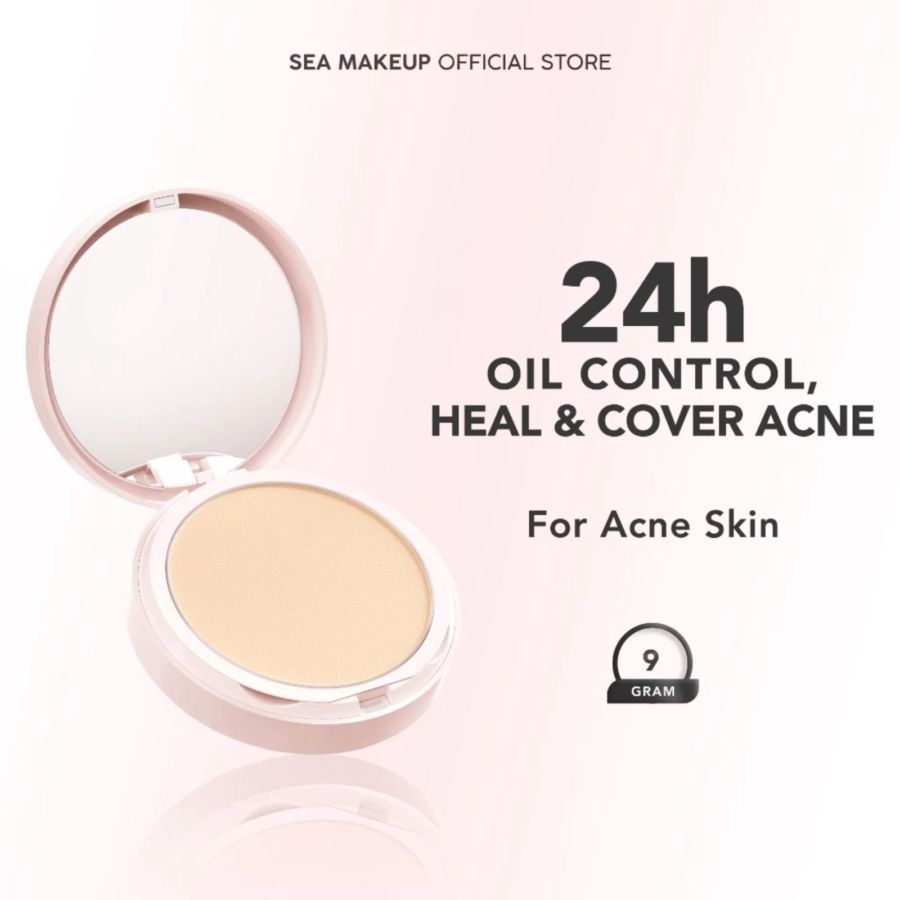 Sea Makeup Acne Cover & Smooth Custard Choux Two Way Cake 9gram