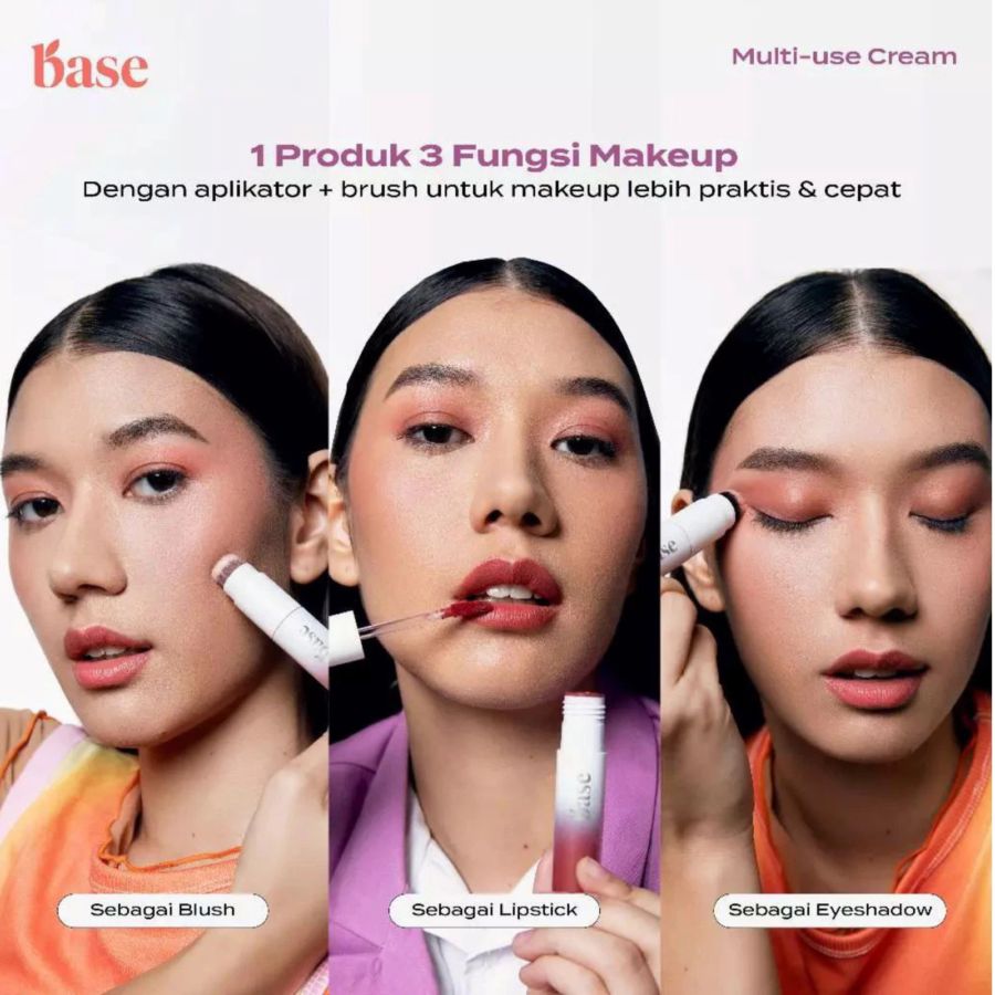 Base Seamless Days 3 in 1 02 Playful Peach Cheek Lip Eye Color 5ml